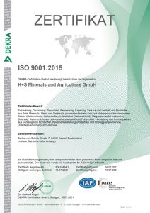 Zertifikat nach DIN ISO 50001